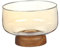 Fenteer Cuenco de Vidrio para Ensalada, frutero de Vidrio, Cuenco Decorativo para postres, para Sala de Estar, Verduras, Aperitivos, Ámbar