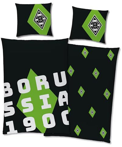 Borussia Mönchengladbach Bettwäsche Borussia 1900 | Offizieller Fanartikel Fohlenshop | Gladbach Bettwäsche, Wendemotiv 135x200 cm