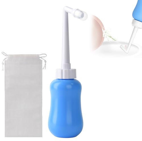 Tragbarer Bidet,Portable Bidet,Travel Bidet,Nachhaltige Intimdusch,Tragbares Bidet für die Wochenbett Intimhygiene,380ml Hand Intimdusche & Po Dusche für die Frau,Tragbare Podusche,Inkl Reisetasche