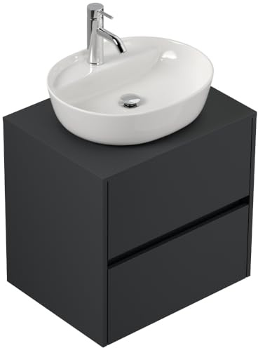 Magnolia Home Badmöbel Taifun 60cm mit ovalem Aufsatzwaschbecken