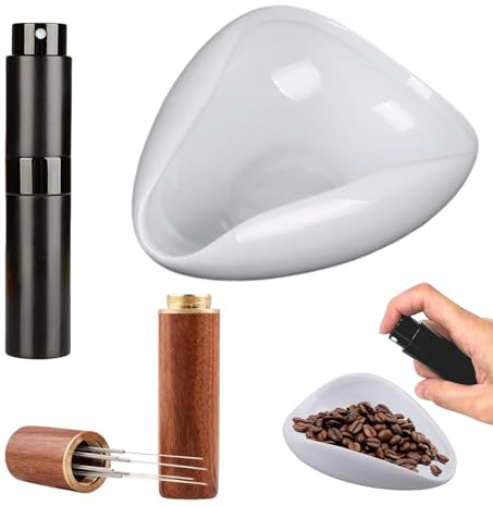 Juego de Taza Dosificadora Dosificador de Café Molido Set de Accesorios para Medir Café Incluye Taza de Cerámica Jeringa de 10ml y Aguja para Moler Café Diseño Elegante y Resistente