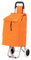 Premium 59Ltr Foldable Trolley on Wheels, Hard Wearing & Lightweight Trendy Collapsible Push/Pull Cart for Easy Storage with 1 Year Guarantee (Orange)