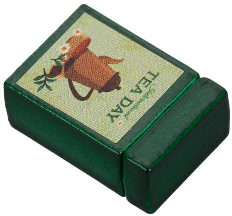 Garneck boîte de Rangement pour Maison de poupée Maquette Miniatures de Maison de poupée décor de Accessoires de Miniatures boîtes à café et à thé Alliage