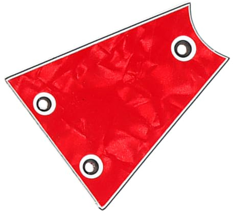 Metallene Halsstababdeckung Gr41a mit 3-loch Befestigung für Bass | Rot, für Gitarrenanfänger, Schutzabdeckung mit Glatten Kanten und Dekorativer Optik