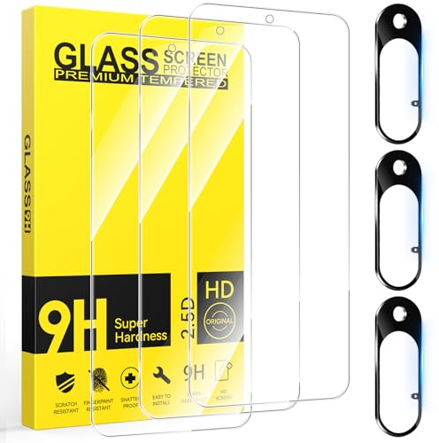Niphabe 3 Stück Panzer Schutz Glas Kompatibel mit Google Pixel 10 Schutzfolie mit Kameraschutz, 9H Härte Hartglas, HD Displayschutz, Ultra-klar