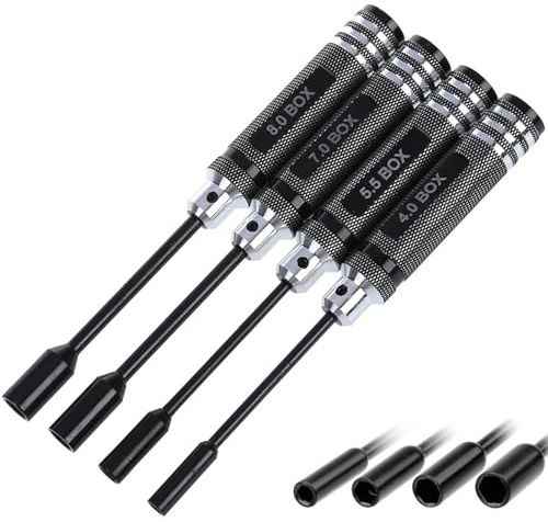 4 Teilig Sechskant Schraubendreher Set, RC Werkzeug, Modellbau Werkzeug, Inbus Schraubendreher für RC Auto Hubschrauber Quadcopter Flugzeug (4,0 mm 5,5 mm 7,0 mm 8,0 mm)