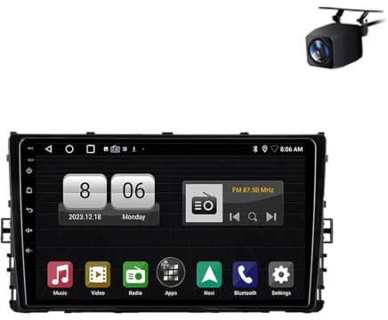 2 DIN Pantalla Radio para Volkswagen Jetta 7 2018-2022 Android 15 9 Inches Pantalla Coche FM Am Bluetooth USB para, 8 Core 2G+64G