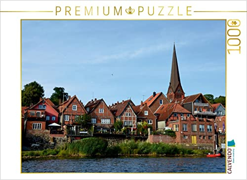 CALVENDO Puzzle Lauenburg von der Elbe aus 1000 Teile Puzzle quer | Lege-Größe cm Foto-Puzzle für glückliche Stunden