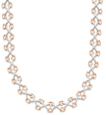 Orphelia Damen-Collier Fantasie rhodiniert Zirkonia transparent Rundschliff 43 cm-ZK-7212