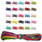 1Pack 101Ft Paracord Seil Regenbogen Farbe Fallschirm Schnur Outdoor Nylon Seil + 30Pcs Konturierte Seiten Release Kunststoff Mini Schnallen 3/8 Zoll für Paracord Armbänder, Zelt
