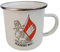Hamburg Becher aus Metall mit Anker Fahne und Wappen 300ml