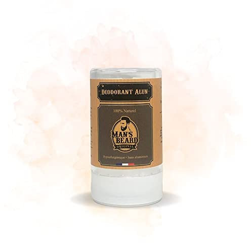 man's beard, Echter Alaunstein Deodorant, 100% Natürlich, Parabenfrei, 60g