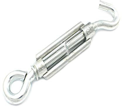 4 Stück Spannschloss M5 x 50 Haken/Öse Drahtseilspanner Seilspanner Spannschraube Spanner