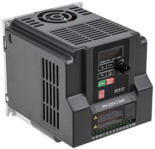 RS PRO RS510 1-Phasen Frequenzumrichter 2.2 kW 240V ac 10.5 A 599Hz