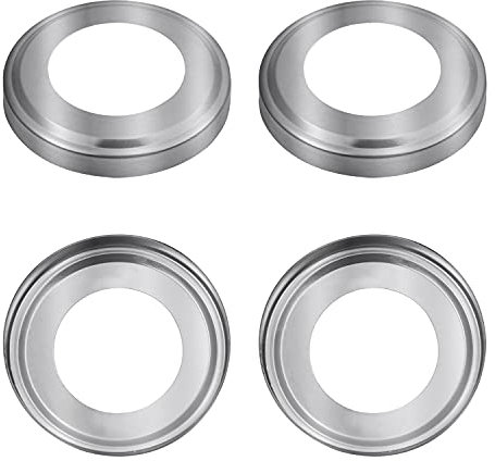 MroMax Escutcheon Plates Replacement Ladder for Pool Handrail Round Stainless Steel 4Pcs 51x88mm(Tube Dia x Base Dia)