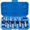 Qnkaa Spline Socket Bit Set 10pcs Square Triple Silver M4 - M18