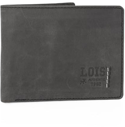 Lois Portefeuilles pour Homme en Cuir avec Porte-Monnaie et Plusieurs Compartiments, Portefeuilles et Porte-Monnaie. Portefeuille pour Homme. RFID - Anthracite