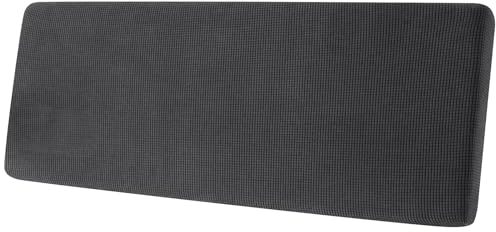 Sofa Sitzkissenbezug, Sofa Sitzkissenbezug Stretch, Elastischer Kissenbezüge, Husse Überzug Bezug Für Sofa Sitzkissen, rutschfest Stoff Tartan (Dunkelgrau,Großer 3-Sitzer)