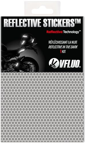 VFLUO 3M Reflective Colors, Retro-reflektierendes Blatt zum Ausschneiden für Motorradhelm, Roller, Fahrrad, Mehrzweck, Solas Grade, 20 x 30 cm, Grau