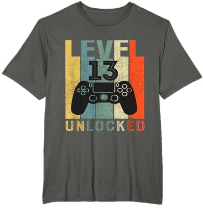Level 13 Unlocked Tshirt 13th Video Gamer 2008 Boys girls T-Shirt