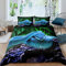 Loussiesd Schlange Bettbezug Set Tierwelt Dekor Bettwäsche Set 135x200cm für Kinder Jungen Mädchen 3D Schlange Drucken Betten Set Wild Tier Zimmer Dekor 2St Reißverschluss