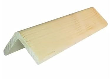 Generico Paraspigolo Coprispigolo in Legno di Pino Grezzo mm 35 x 35 o 45 x 45 x 3000 - Colori Disponibili: mm 35 x 35 x 3000