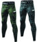 Herren Kompressionshose Cool Dry Athletic Leggings Workout Laufen Strumpfhose Active Sport Baselayer Tights Herren Yoga Hose, A# Camo Grey + Camo Green, X-Groß