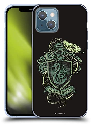 Head Case Designs Offizielle Harry Potter Slytherin Deathly Hallows XIV Soft Gel Handyhülle Hülle kompatibel mit Apple iPhone 13
