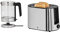 WMF Küchenminis Glas-Wasserkocher 1,0l, 1900 Watt, Wasserstandanzeige & Bueno Pro Toaster Edelstahl, Doppelschlitz Toaster mit Brötchenaufsatz, 2 Scheiben, 6 Bräunungsstufen, 870 W, edelstahl matt