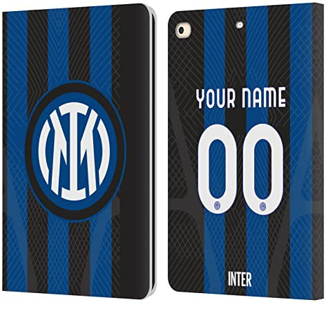 Head Case Designs Licenza Ufficiale Personalizzata Personale Inter Milan Home Kit Stemma 2022/23 Custodia Portafoglio in Pelle Compatibile con Apple iPad 9.7 2017 / iPad 9.7 2018