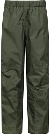 Mountain Warehouse Spray II Kids Waterproof Overtrousers Khaki 2-3y