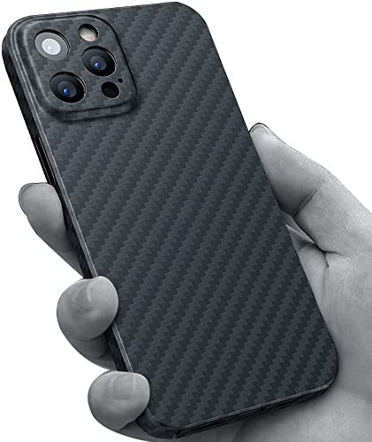 RIZZ Real Carbon Fiber Case for iPhone 13 Pro max 【Aviation Grade Materials】 Slim Aramid Fiber Cover Ultrathin 13 Pro max Phone Cases Super Tough for Men Drop Protection (for iPhone 13 Pro max)