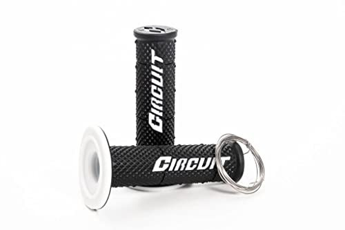 Puño Agarres Pro Circuit de Goma para Manillar de Motos de Cross, Pitbike, Enduro, Trial, Freeride (Negro)