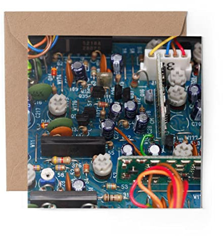 1 x Greeting Card Amateure Radio Transceiver Clectronic Board - Blank Birthday Celebration Anniversary #44075