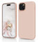 HiiVeet Silicone Case Designed for iPhone 15 Case,6.1 inch,Ultra Slim Shockproof Protective Liquid Silicone Phone Case with Soft Anti-Scratch Microfiber Lining，Sand Pink