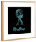 artboxONE Poster mit Rahmen Kupfer 40x40 cm Nordkap Globus Polarlichter von JulimaltdieWelt - gerahmtes Poster
