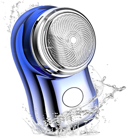 Mini Shave, Reise Shaver Herren, Electric Razor for Men, Mini Rasierer Wiederaufladbare, Portable Elektrischer Rasierer, Rasierapparat Herren Tragbare für Zuhause Reisen Büro, Farbverlauf Blau