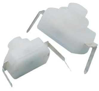 50 pezzi Bussola bianca Torcia leggera di piccole dimensioni Interruttore a pulsante a due pin 1288BM