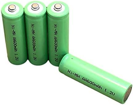 JJoias 4 Pezzi Batterie AA Ricaricabili Batterie Per Luce Solare 1.2 V NiMH. AA 600 MAh. Adatte Per Luci Solari