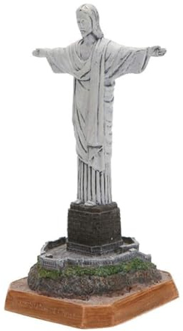 Heimdekoration Ornament Skulptur Dekoration Statue – Kunststatue – Christus der Erlöser Statue Harz Handwerk Skulptur Wahrzeichen Gebäude in Rio De Janeiro, Brasilien Miniaturmodelle Souvenirs Sammeln