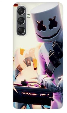 Transparente Designhülle für Samsung Galaxy, Bedruckt in Frankreich, Videospiele, Fortnite Perso - Galaxy A55