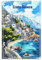 Jdheeh Pixel-Poster im Vintage-Stil, Reisen, Kreta, Griechenland, Pixel-Poster, Wanddekoration, Poster, 20 x 30 cm