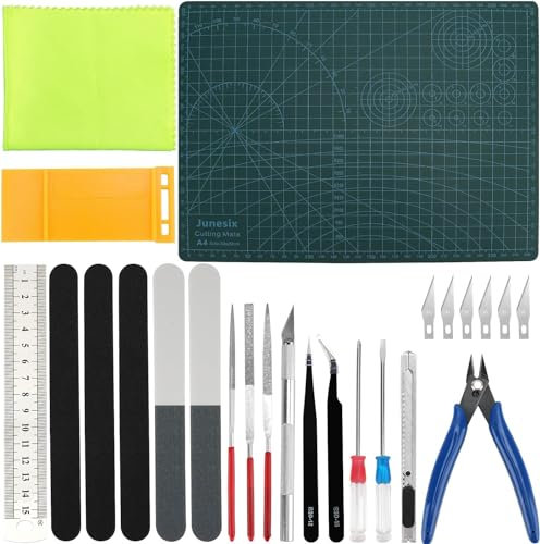 Outils de Modélisme Gundam Modèle d'outils Kit, 25 Pièces Ensemble d'outils de Construction de Loisirs, Uutils de Modélisation de Base Gundam et Ensemble d'artisanat pour la Construction Réparation