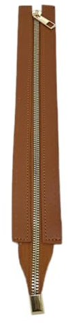 Whakano 1 cerniera per cucire, cerniere in pelle PU, chiusura lampo di ricambio, cerniera da 30 cm, per borse, progetti fai da te, accessori per borse, uncinetto, marrone