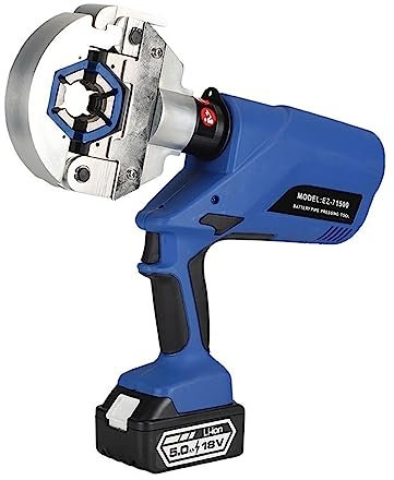 DSeenLeap Hydraulic Cable Lug Crimper Charging Portable Car Air Conditioning Pipe Repair Hydraulic Pliers, Electric Tools Pipe Clamps Hose Hydraulic Crimping Pliers for Copper Pipe Ring