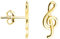 SOFIA MILANI - Damen Ohrringe 925 Silber - vergoldet/golden - Musik Violinschlüssel Ohrstecker - E2528