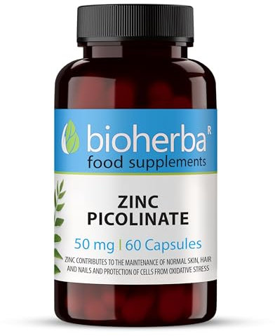 Zinco Picolinato Puro 50 mg - 100 Capsule: Integratore Alta Biodisponibilità per Pelle Capelli e Sistema Immunitario di BIOHERBA