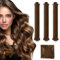 Haoledy 3 Stück Locken ohne Hitze, Heatless Curls Overnight Blowout mit Bandanas, Hitzefreie Lockenwickler Über Nacht mit Haken, Papilotten Grosse Locken Gummi Blowout Hair Overnight für Langes Haar