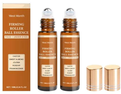 2 Stück Augenserum Mit Roller Ball, Hydrating Eye Cream Firming Eye Cream Rollerball Castor Oil Frankincense Rollerball Under Eye Augen-Roller-Serum, Reduziert Augenfalten, Befeuchtet Und Beruhigt