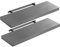 Casaria® 2X Wandregal Holz Grau Hängeregal mit Halterung 15kg Tragkraft Küche Wohnzimmer Flur Schweberegal Bücherregal Regalbrett Schwebend Matt 70cm